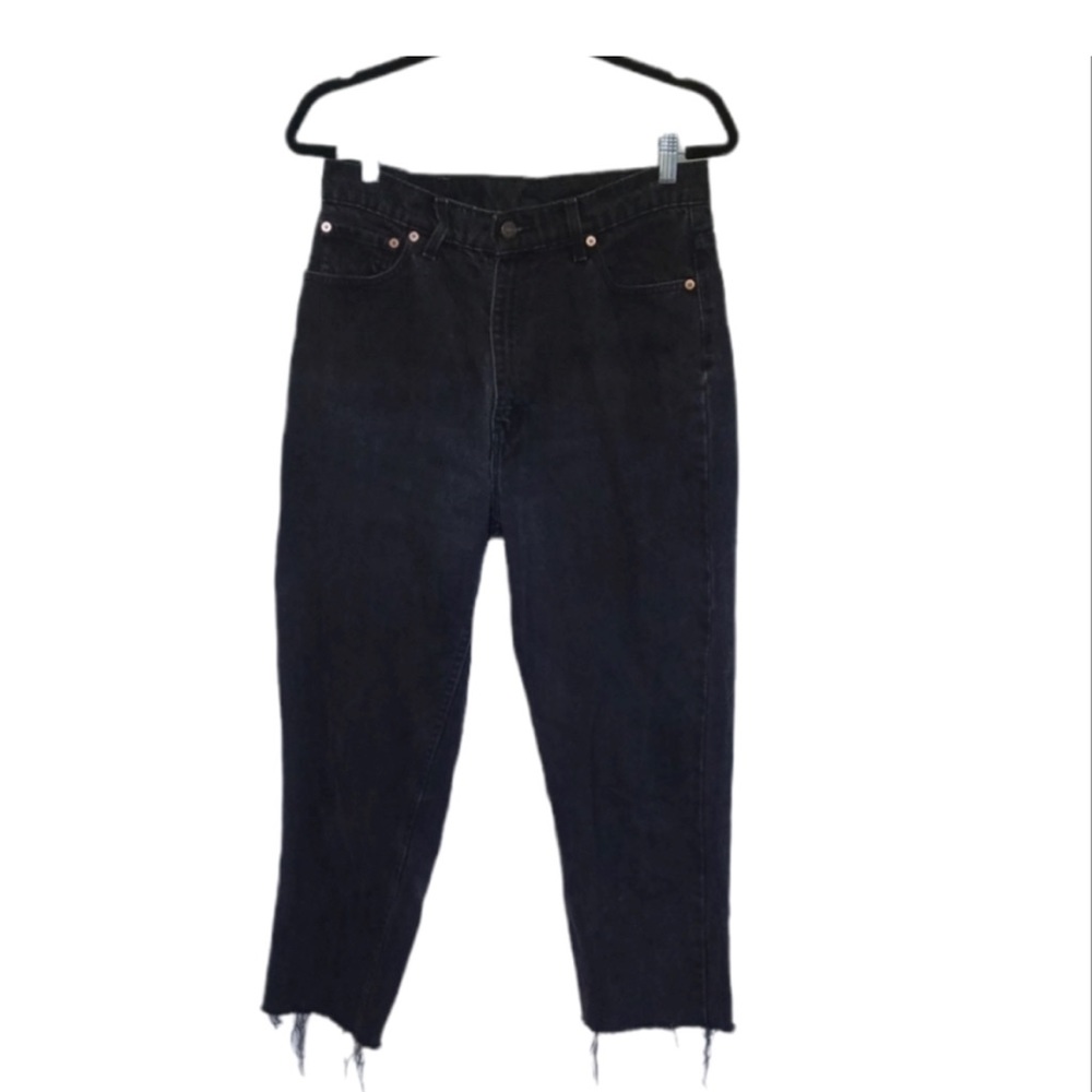 Vintage Levi's 521 High Rise Tapered Leg Rigid
Denim Black Jeans